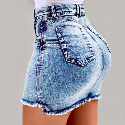 High Waist Denim Pocket Skirts