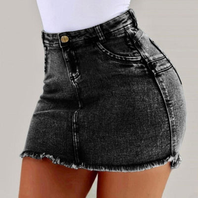 High Waist Denim Pocket Skirts