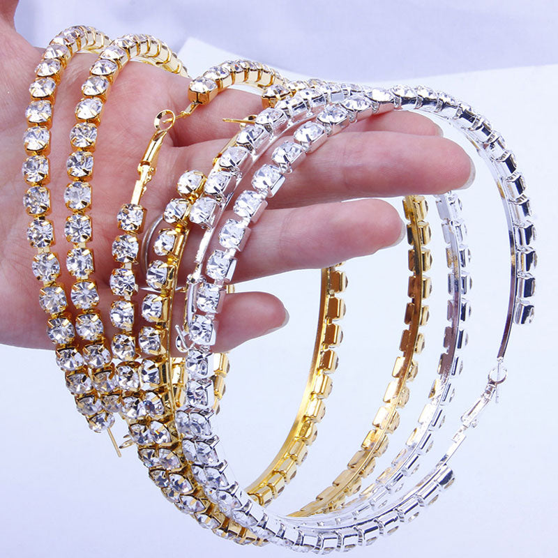 Stylish Studded Hoop Earrings