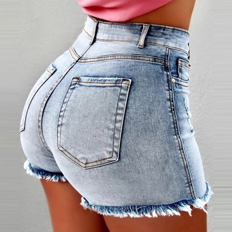 Summer High Waist Denim Sexy Pocket Hot Shorts