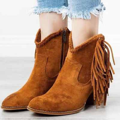 Fashion Leopard Tassel Zipper Ankle Boots - Shop Shiningbabe - Womens Fashion Online Shopping Offering Huge Discounts on Shoes - Heels, Sandals, Boots, Slippers; Clothing - Tops, Dresses, Jumpsuits, and More.