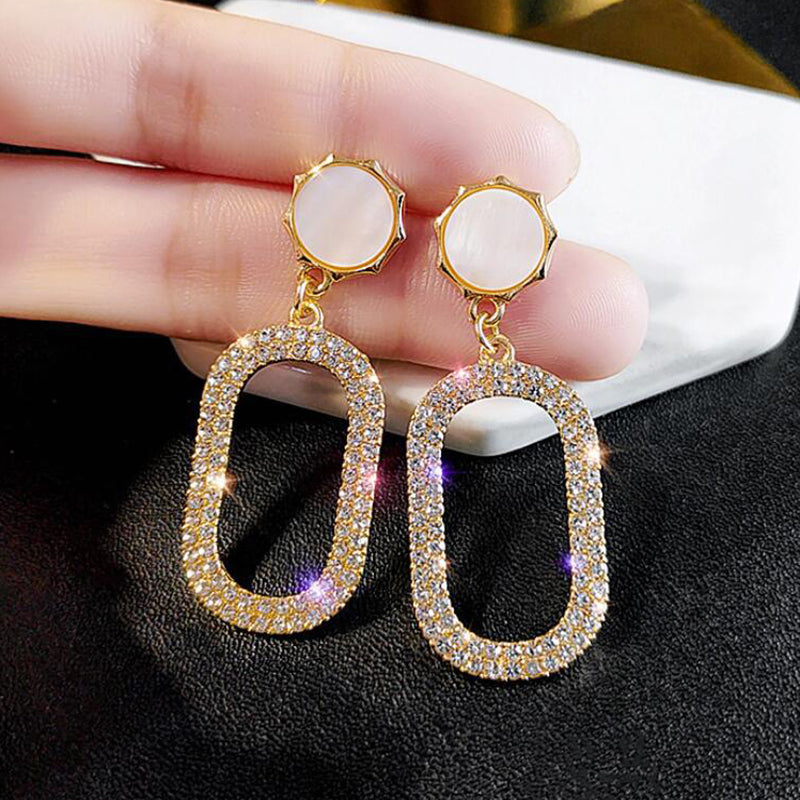 Fashion Studded Drop Earrings