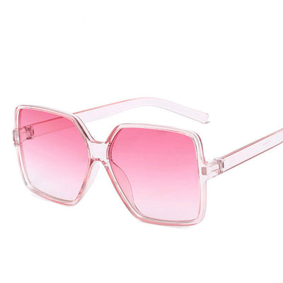 1 Pair Square Frame Oversized Gradient Lens Sunglasses