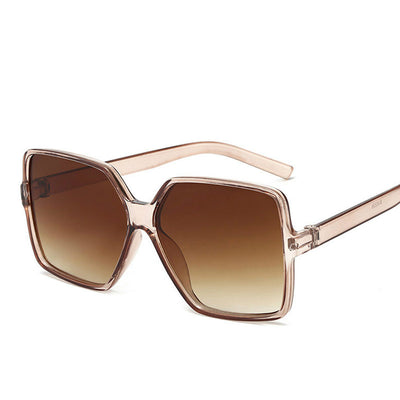 1 Pair Square Frame Oversized Gradient Lens Sunglasses