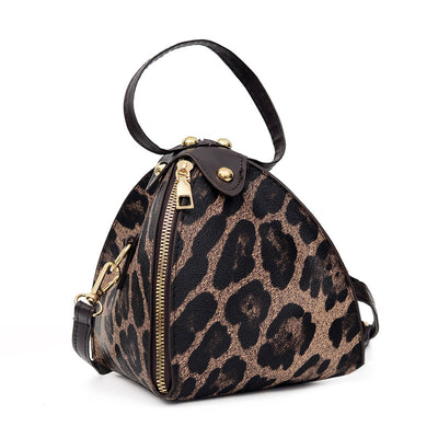 Adjustable Chain Leopard PU Leather Single Shoulder Satchel Handbags