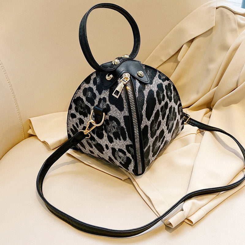 Adjustable Chain Leopard PU Leather Single Shoulder Satchel Handbags