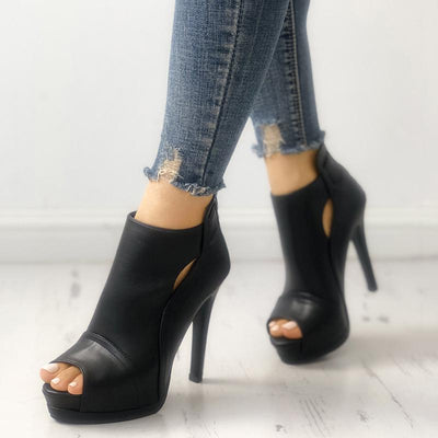 Fashion Peep Toe Cutout Thin Heels - Shop Shiningbabe - Womens Fashion Online Shopping Offering Huge Discounts on Shoes - Heels, Sandals, Boots, Slippers; Clothing - Tops, Dresses, Jumpsuits, and More.