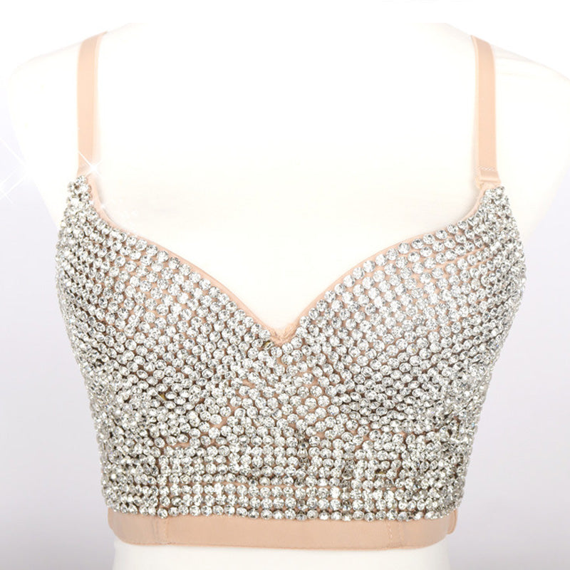 Sequins Rhinestone Decoration Bralette