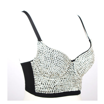 Sequins Rhinestone Decoration Bralette