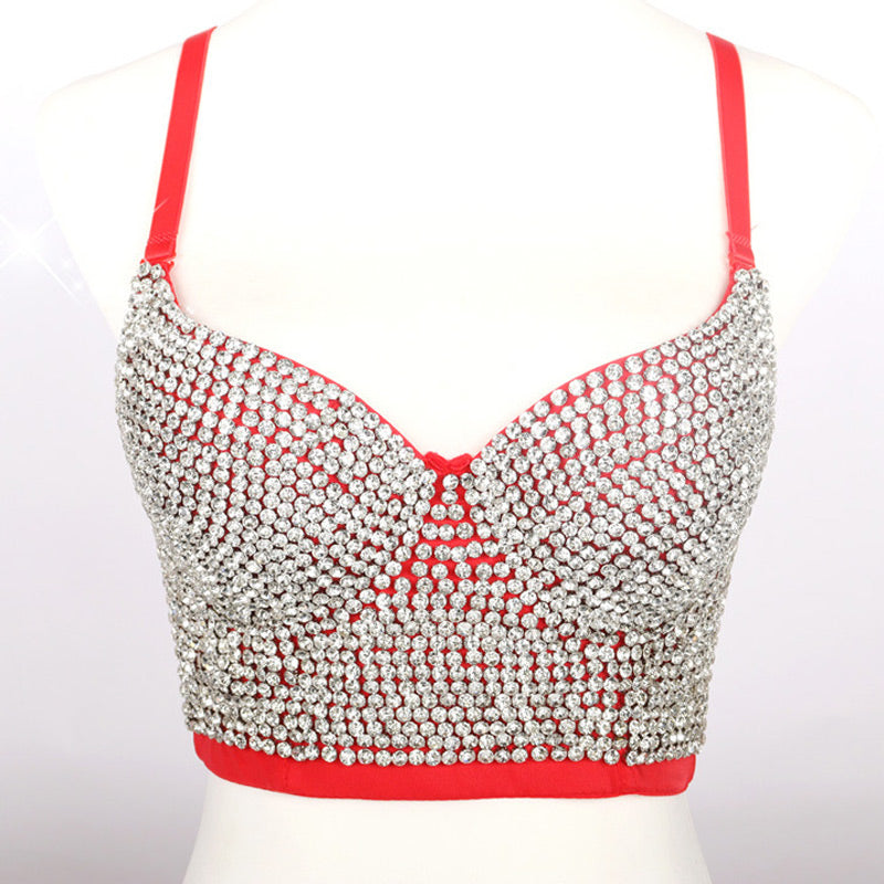 Sequins Rhinestone Decoration Bralette