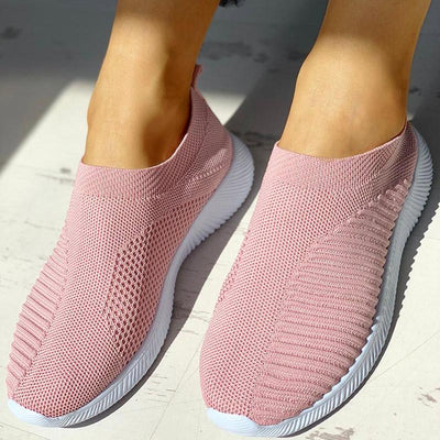 Net Surface Breathable Knitting Shoes - Cherrybetty