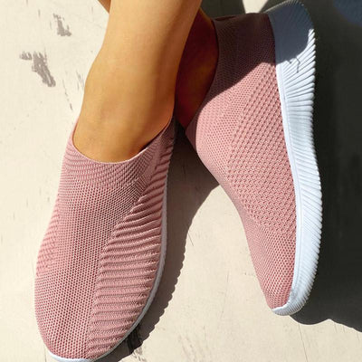 Net Surface Breathable Knitting Shoes - Cherrybetty