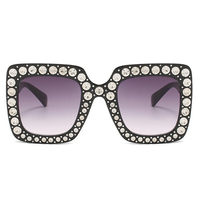 Solid Studded Frame Sunglasses