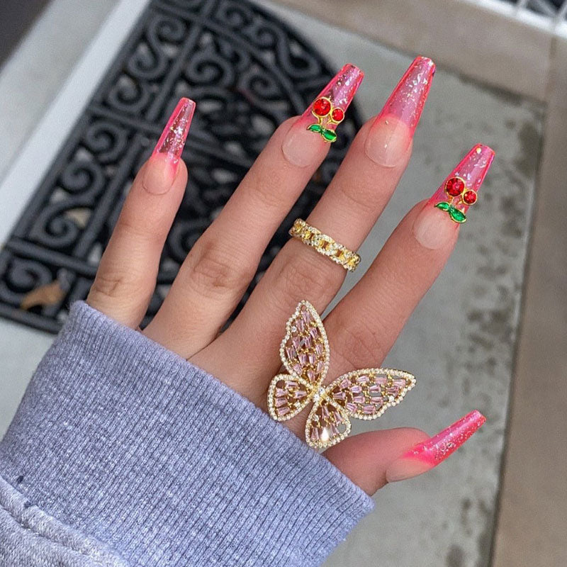 Rhinestone Butterfly Shaped Rings