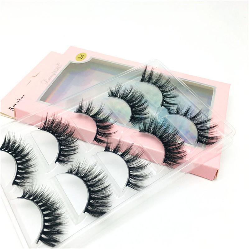 5 Pairs Faux Mink Layered False Eyelashes