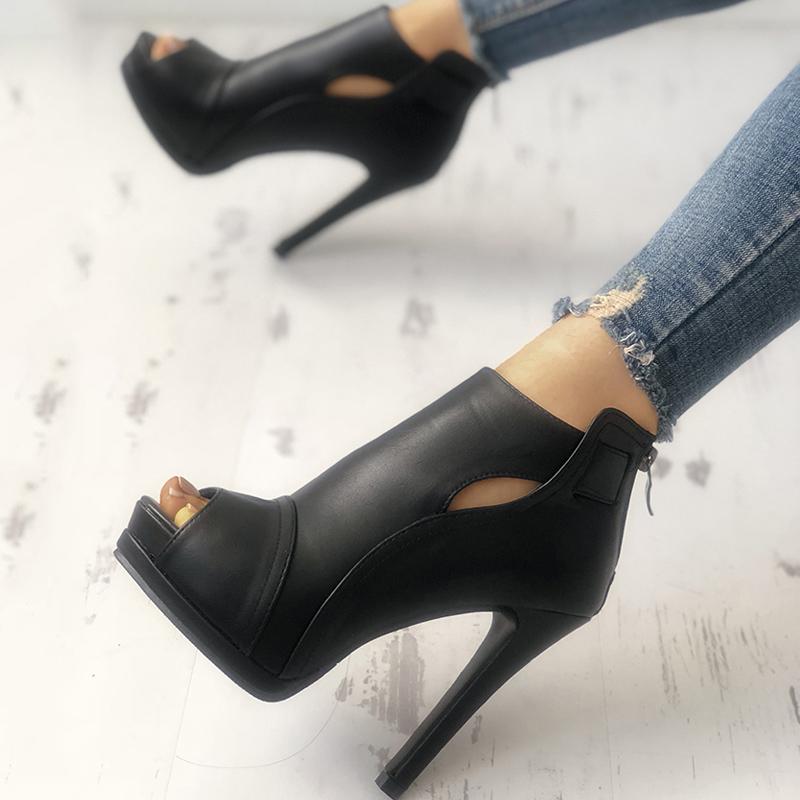 Fashion Peep Toe Cutout Thin Heels - Shop Shiningbabe - Womens Fashion Online Shopping Offering Huge Discounts on Shoes - Heels, Sandals, Boots, Slippers; Clothing - Tops, Dresses, Jumpsuits, and More.