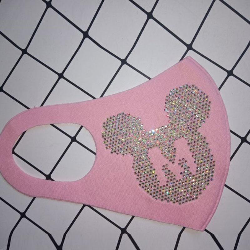 Rhinestone Cartoon Pattern Breathable Face Mask