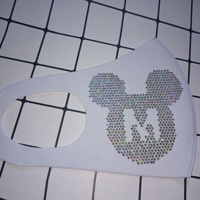 Rhinestone Cartoon Pattern Breathable Face Mask