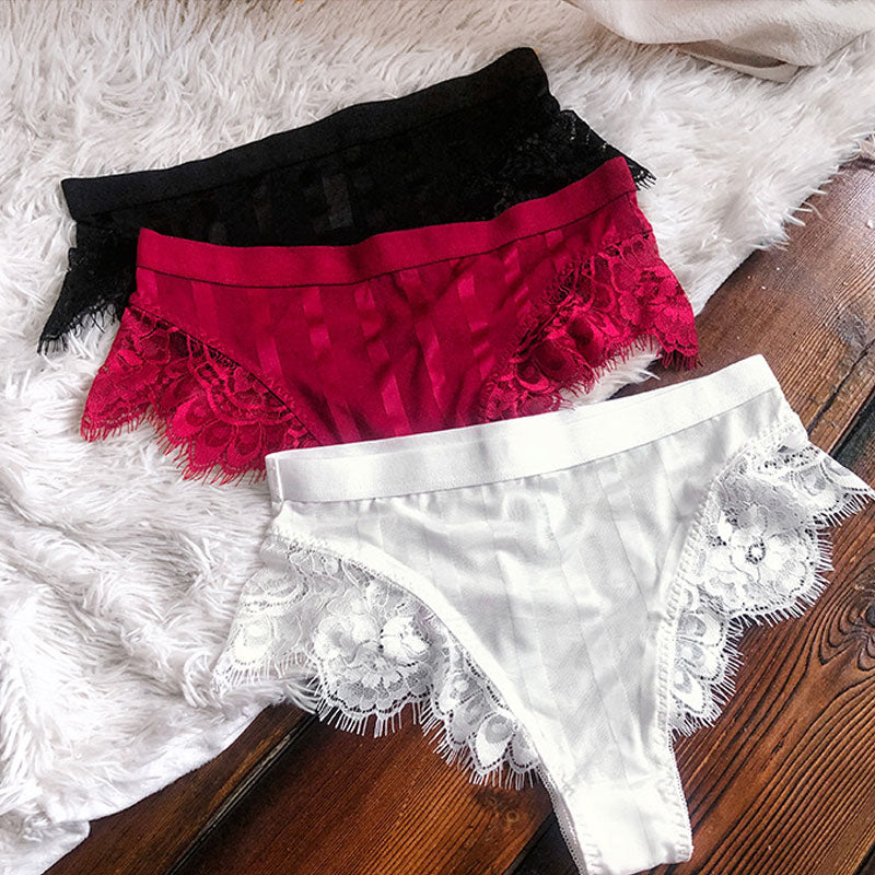 Lace Trim High Waist Panty