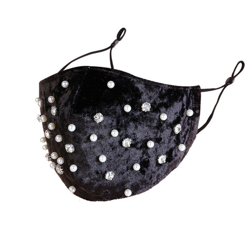 Rhinestone Beaded Breathable Face Mask