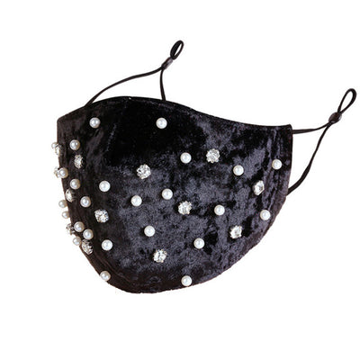 Rhinestone Beaded Breathable Face Mask