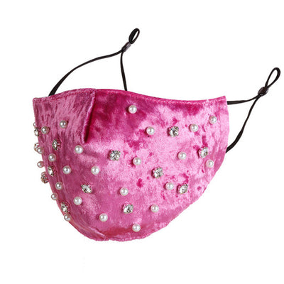 Rhinestone Beaded Breathable Face Mask