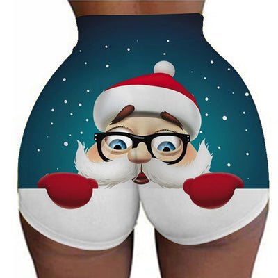 Casual Christmas Print Yoga Panty