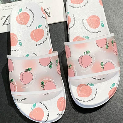 Transparent Fruit Pattern Flat Slippers - Shop Shiningbabe - Womens Fashion Online Shopping Offering Huge Discounts on Shoes - Heels, Sandals, Boots, Slippers; Clothing - Tops, Dresses, Jumpsuits, and More.