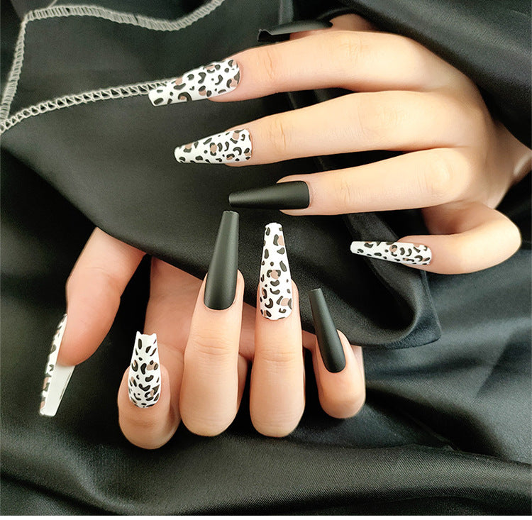 Leopard Pattern 24PCS Extra Long Fake Nails