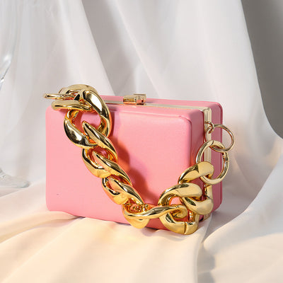 Stylish Chains Decoration Mini Shoulder Bag