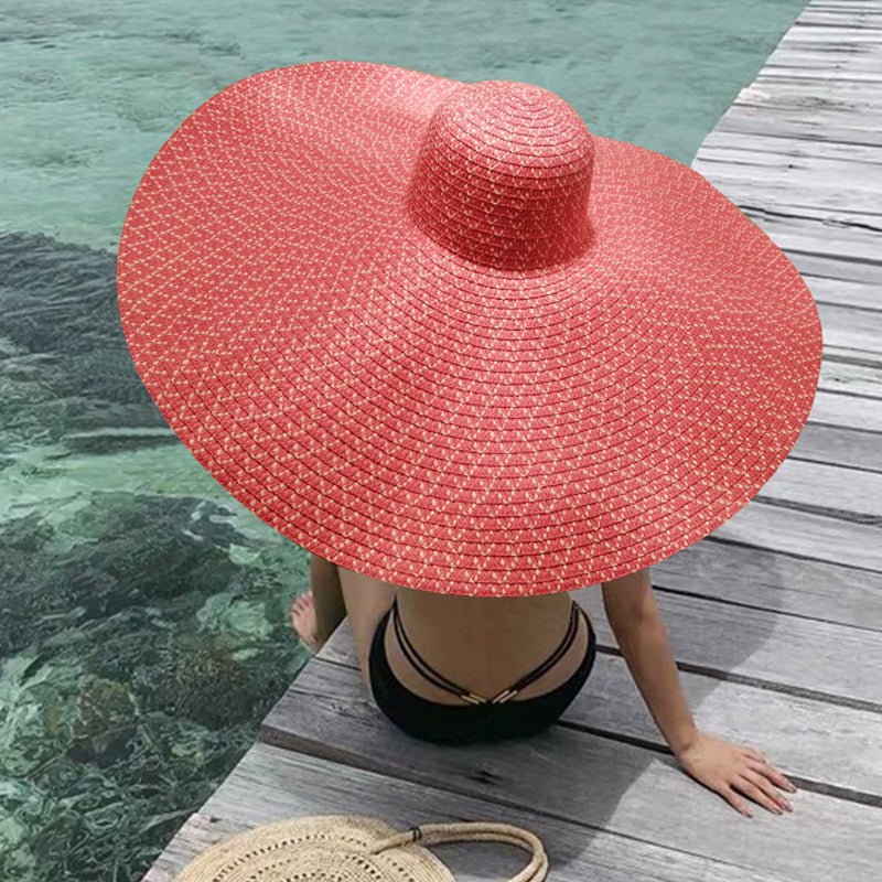 Wide Brim Oversized Beach Hats UV Protection Straw Hat