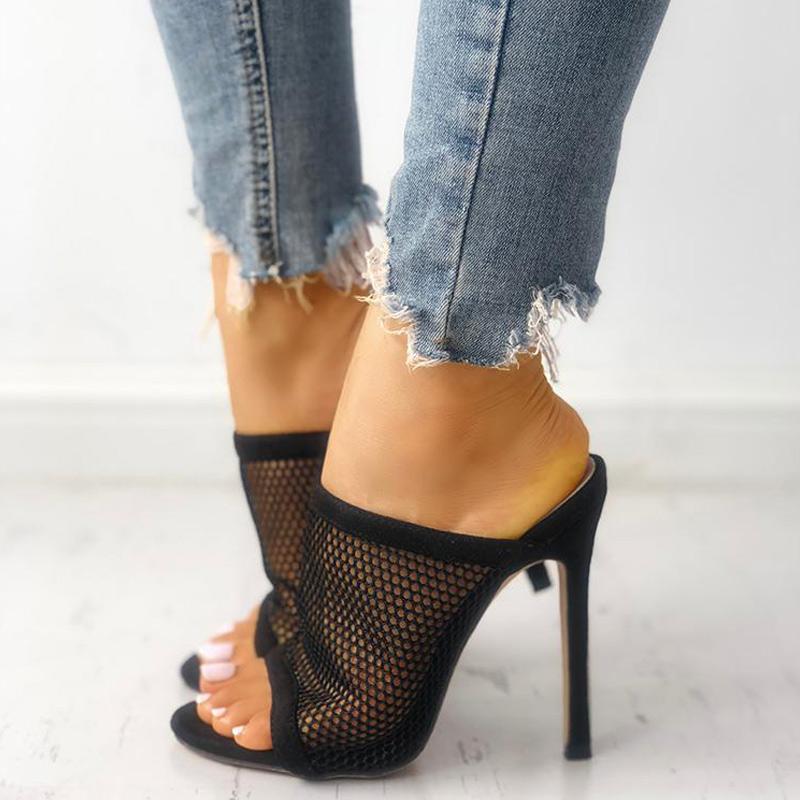 Mesh Openwork High Heel Sandals - Shop Shiningbabe - Womens Fashion Online Shopping Offering Huge Discounts on Shoes - Heels, Sandals, Boots, Slippers; Clothing - Tops, Dresses, Jumpsuits, and More.