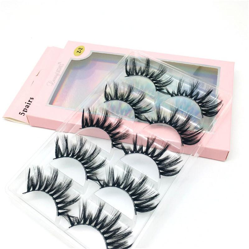 5 Pairs Faux Mink Layered False Eyelashes