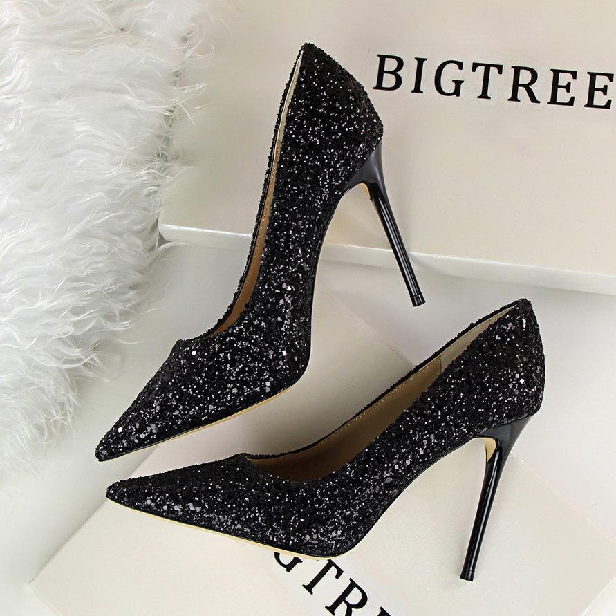 Sequin Pointed Nightclub High Heels - Shop Shiningbabe - Womens Fashion Online Shopping Offering Huge Discounts on Shoes - Heels, Sandals, Boots, Slippers; Clothing - Tops, Dresses, Jumpsuits, and More.