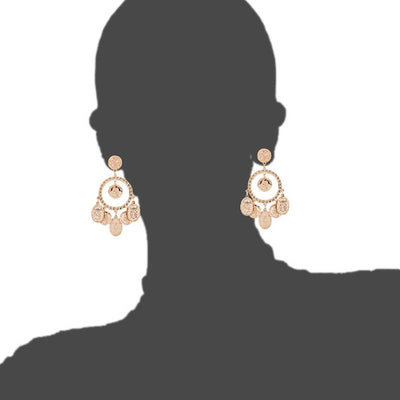 Solid Ccircle Pattern Drop Earrings