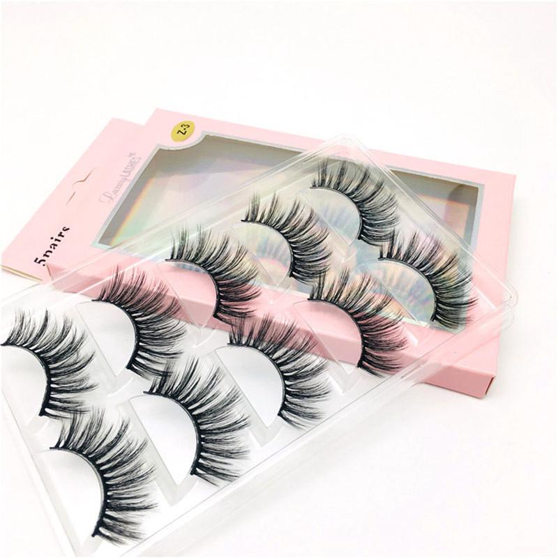 5 Pairs Faux Mink Layered False Eyelashes