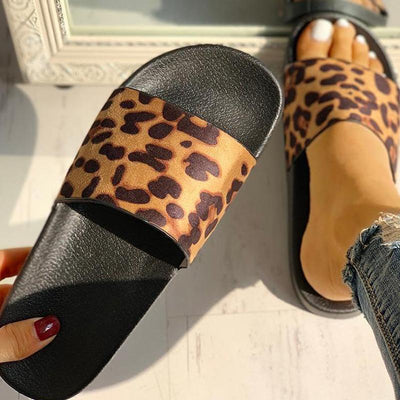 Leopard Pattern Open Toe Slippers - Shop Shiningbabe - Womens Fashion Online Shopping Offering Huge Discounts on Shoes - Heels, Sandals, Boots, Slippers; Clothing - Tops, Dresses, Jumpsuits, and More.