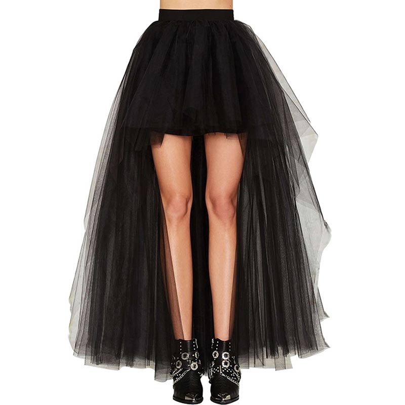 Solid Layered Tulle Tutu Skirt