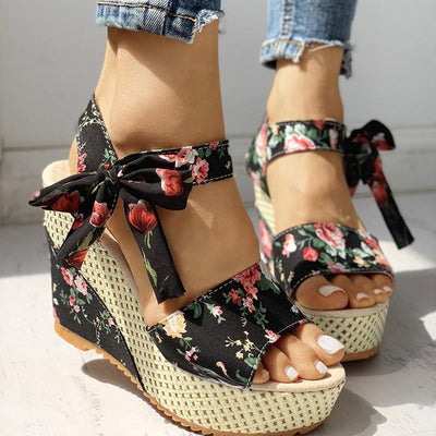 Women's Fashion Bowknot Design Wedge Sandals - Shop Shiningbabe - Womens Fashion Online Shopping Offering Huge Discounts on Shoes - Heels, Sandals, Boots, Slippers; Clothing - Tops, Dresses, Jumpsuits, and More.