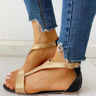 Open Toe T-Strap Design Flat Sandals - Shop Shiningbabe - Womens Fashion Online Shopping Offering Huge Discounts on Shoes - Heels, Sandals, Boots, Slippers; Clothing - Tops, Dresses, Jumpsuits, and More.