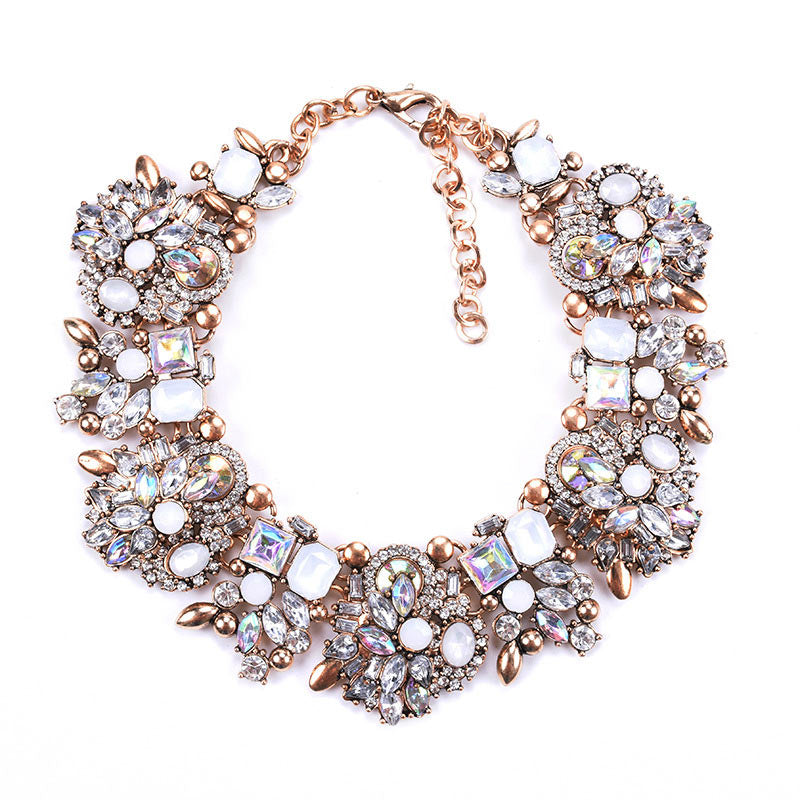 Rhinestone Studded Sparkly Necklace