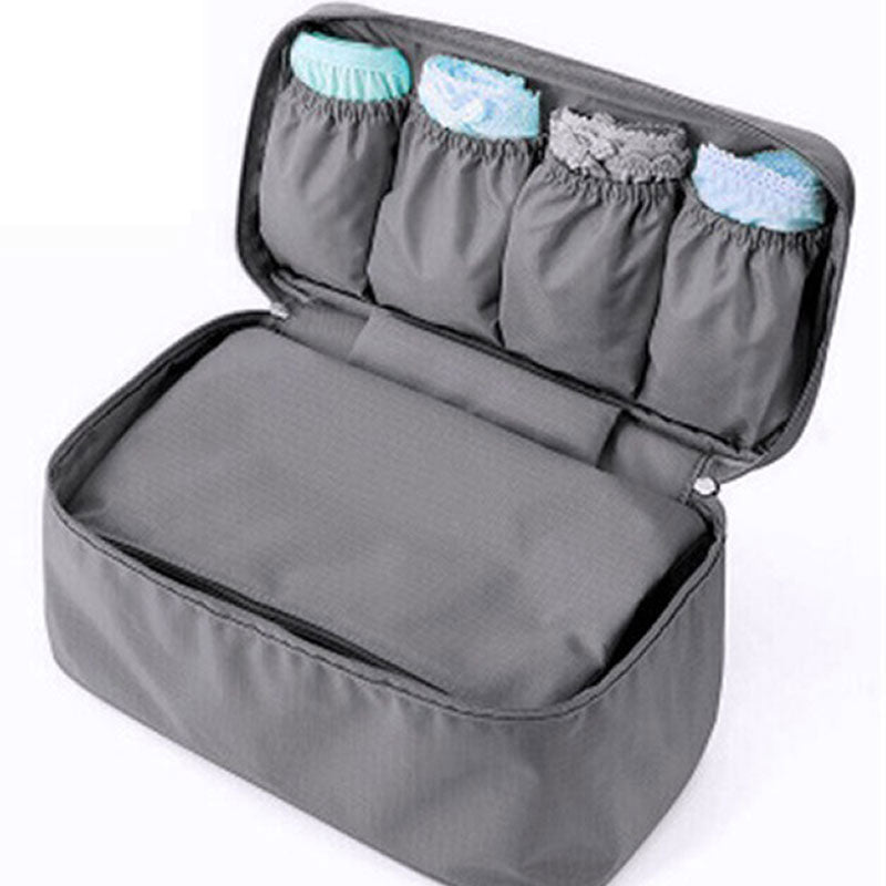 Underwear Organizer Large Compartment Lightweight Double Layer Cosmetic Bag Bra Bag