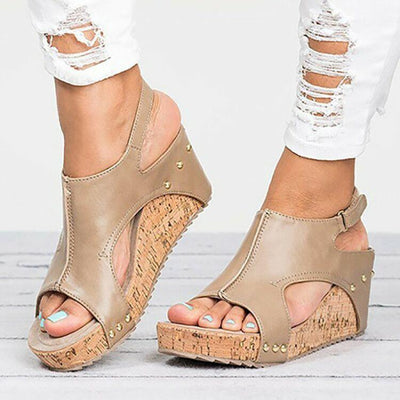 PU Fashion Wedge Sandals - Shop Shiningbabe - Womens Fashion Online Shopping Offering Huge Discounts on Shoes - Heels, Sandals, Boots, Slippers; Clothing - Tops, Dresses, Jumpsuits, and More.