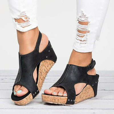 PU Fashion Wedge Sandals - Shop Shiningbabe - Womens Fashion Online Shopping Offering Huge Discounts on Shoes - Heels, Sandals, Boots, Slippers; Clothing - Tops, Dresses, Jumpsuits, and More.