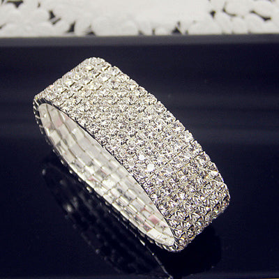 Fashion Rhinestone Layered Bracelet