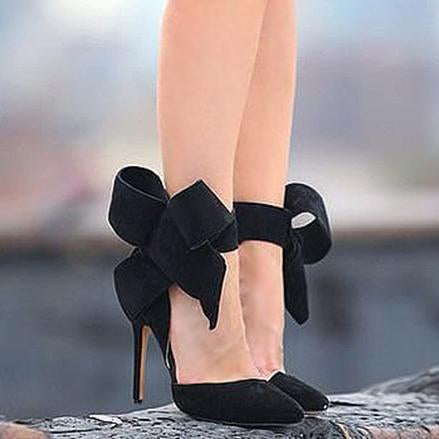 Pointed Big Bow High Heels - Shop Shiningbabe - Womens Fashion Online Shopping Offering Huge Discounts on Shoes - Heels, Sandals, Boots, Slippers; Clothing - Tops, Dresses, Jumpsuits, and More.