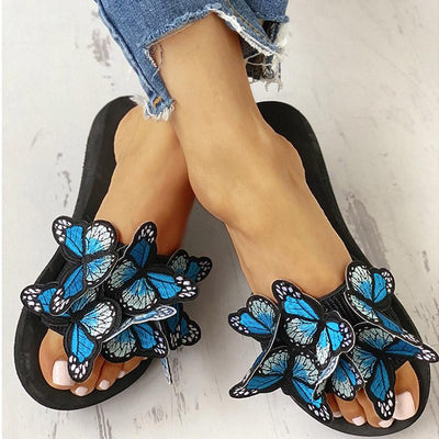 Butterfly Embellished Flat Casual Sandals - Shop Shiningbabe - Womens Fashion Online Shopping Offering Huge Discounts on Shoes - Heels, Sandals, Boots, Slippers; Clothing - Tops, Dresses, Jumpsuits, and More.