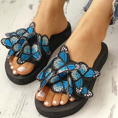 Butterfly Embellished Flat Casual Sandals - Shop Shiningbabe - Womens Fashion Online Shopping Offering Huge Discounts on Shoes - Heels, Sandals, Boots, Slippers; Clothing - Tops, Dresses, Jumpsuits, and More.