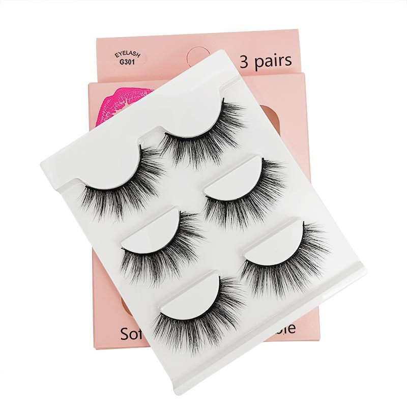 3 Pairs 3D Faux Mink Layered False Eyelashes