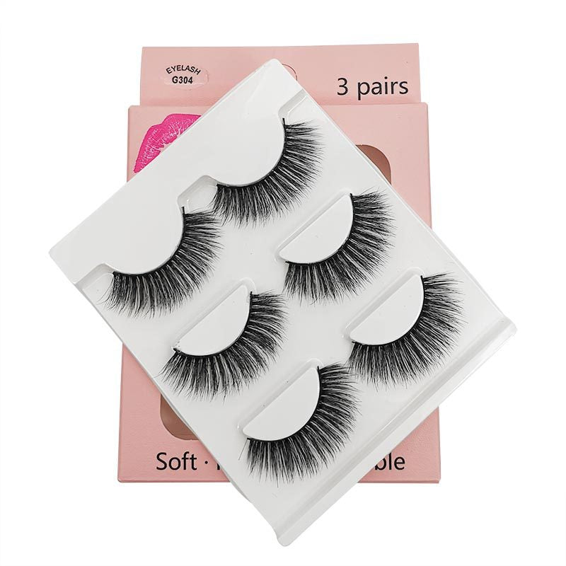 3 Pairs 3D Faux Mink Layered False Eyelashes